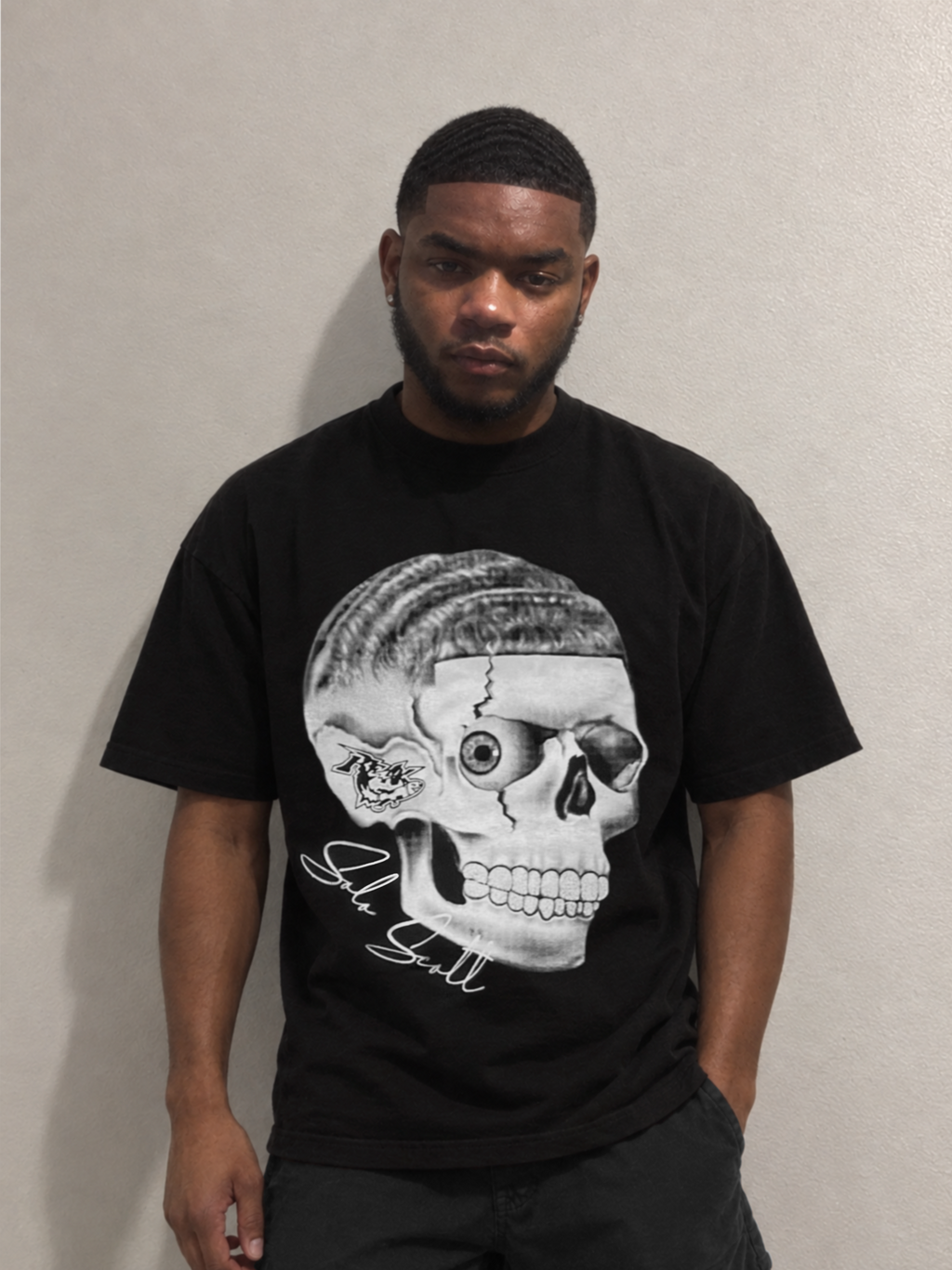 RE-AK Solo Scott “I’m Da Wave” Skull Tee - Black